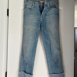 MOTHER Light Blue Ankle Jeans